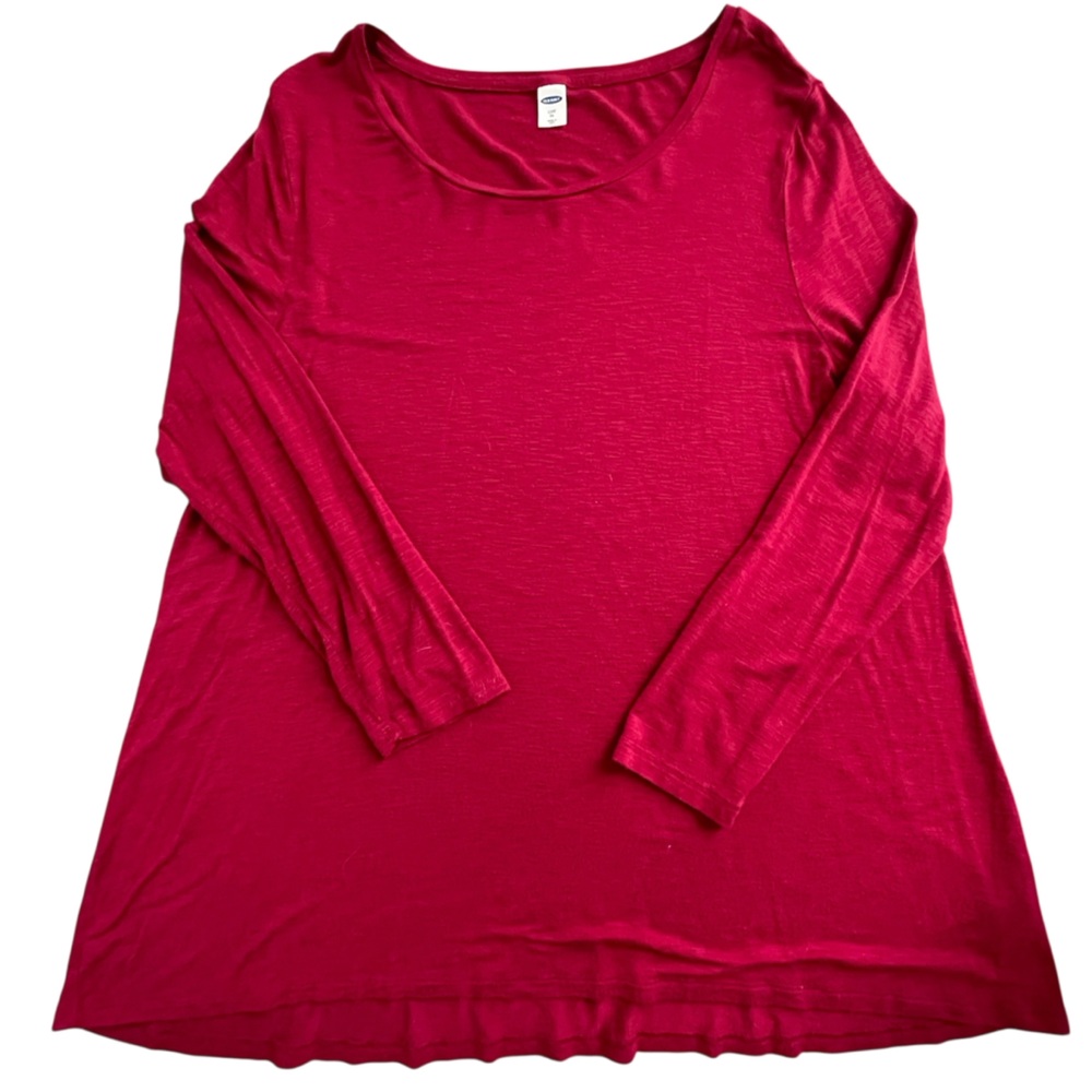 Old Navy Women's Red Long Sleeve Tunic Top Size XL - Picture 2 of 5